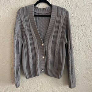 ❤️ Grey Chunky Knit Sweater